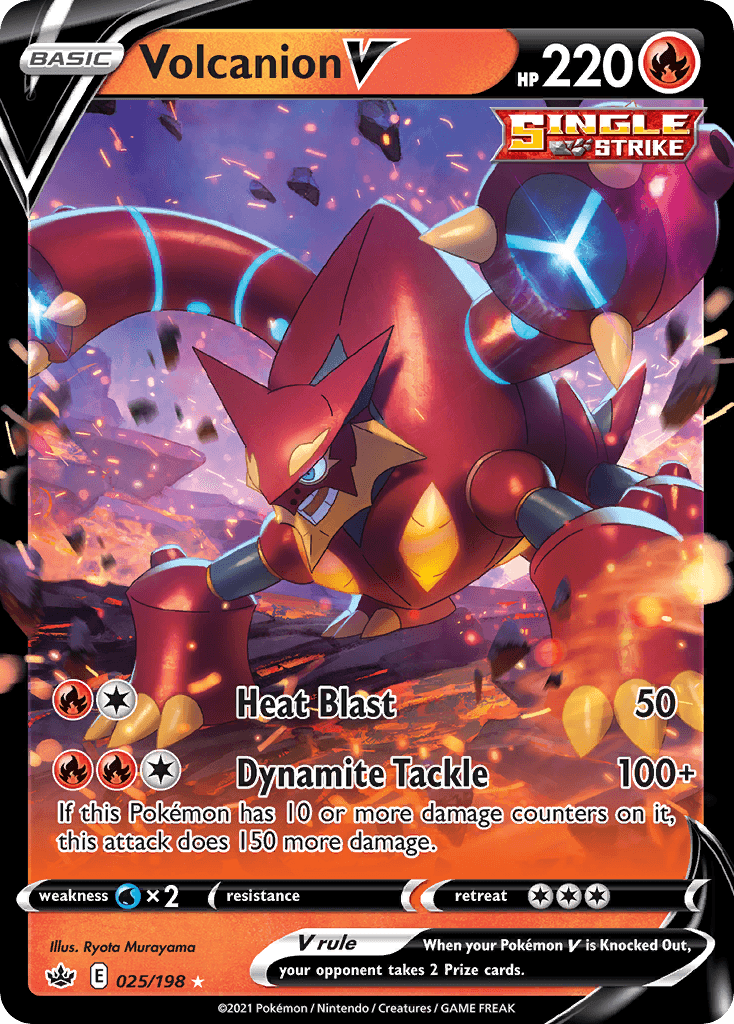 Volcanion V Chilling Reign card
