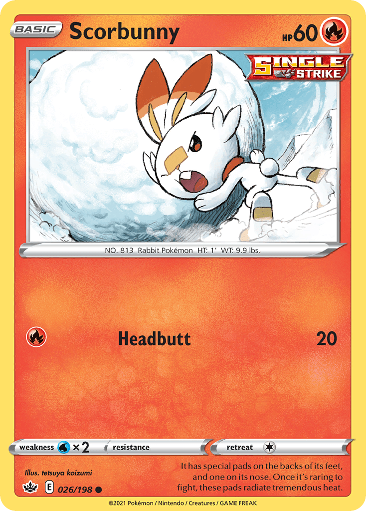 Scorbunny Chilling Reign card
