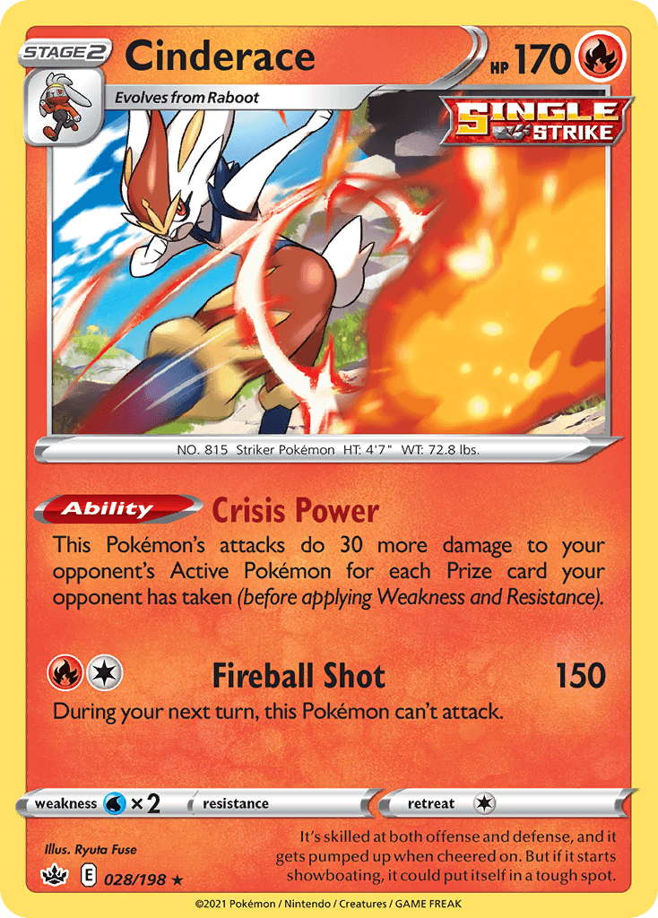 Cinderace Chilling Reign card