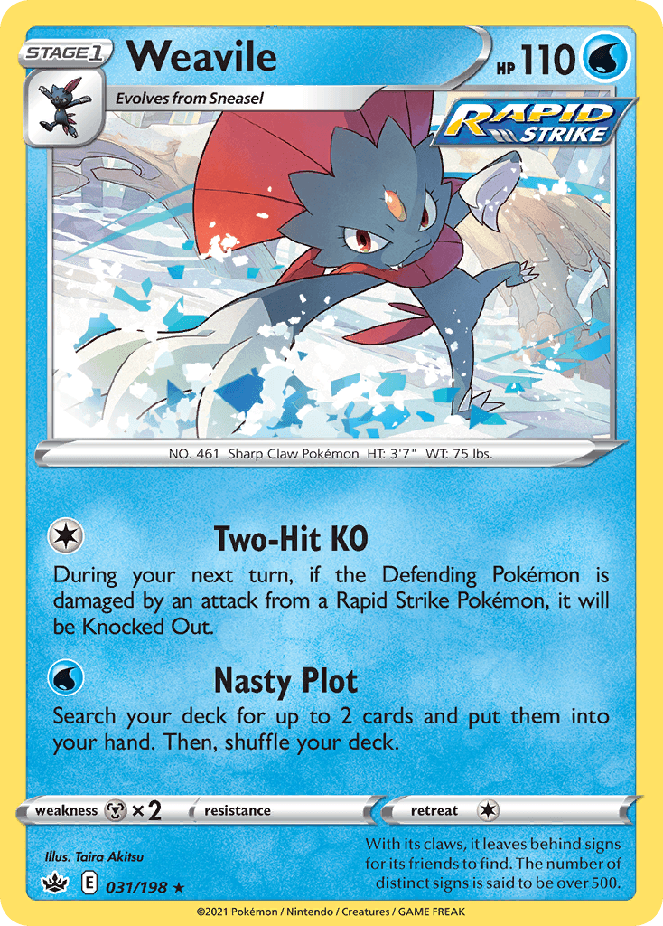 Weavile Chilling Reign card