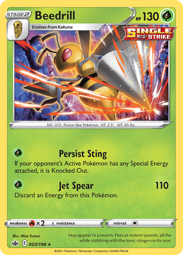 Beedrill Chilling Reign card