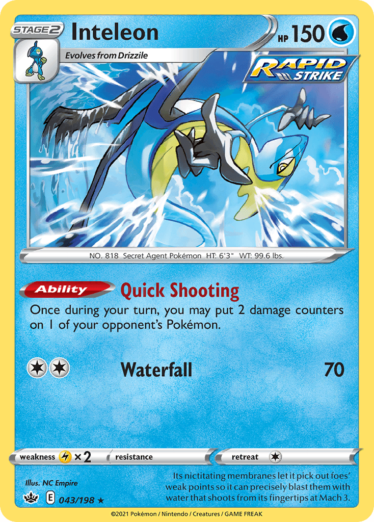Inteleon Chilling Reign card