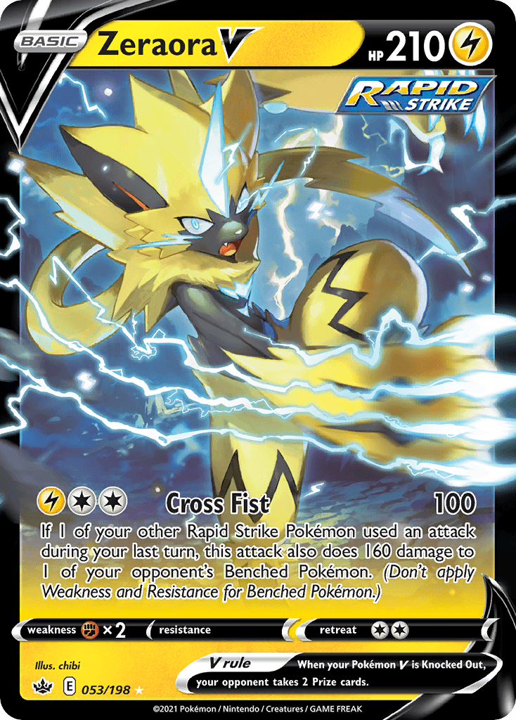 Zeraora V Chilling Reign card