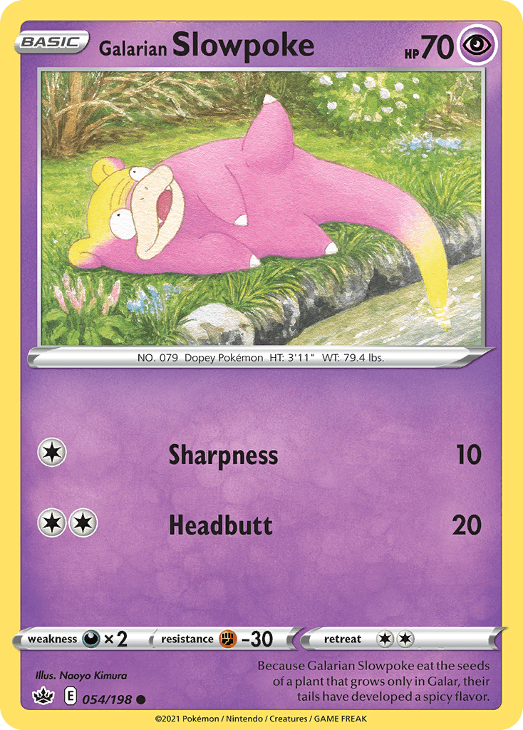 Galarian Slowpoke Chilling Reign card