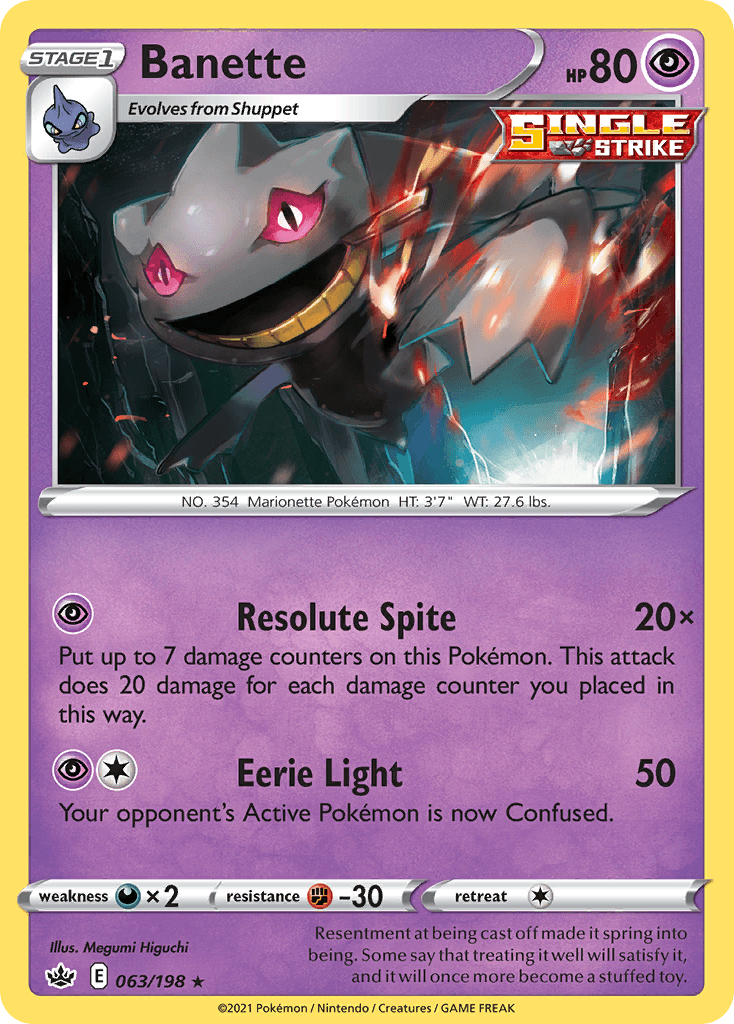 Banette Chilling Reign card