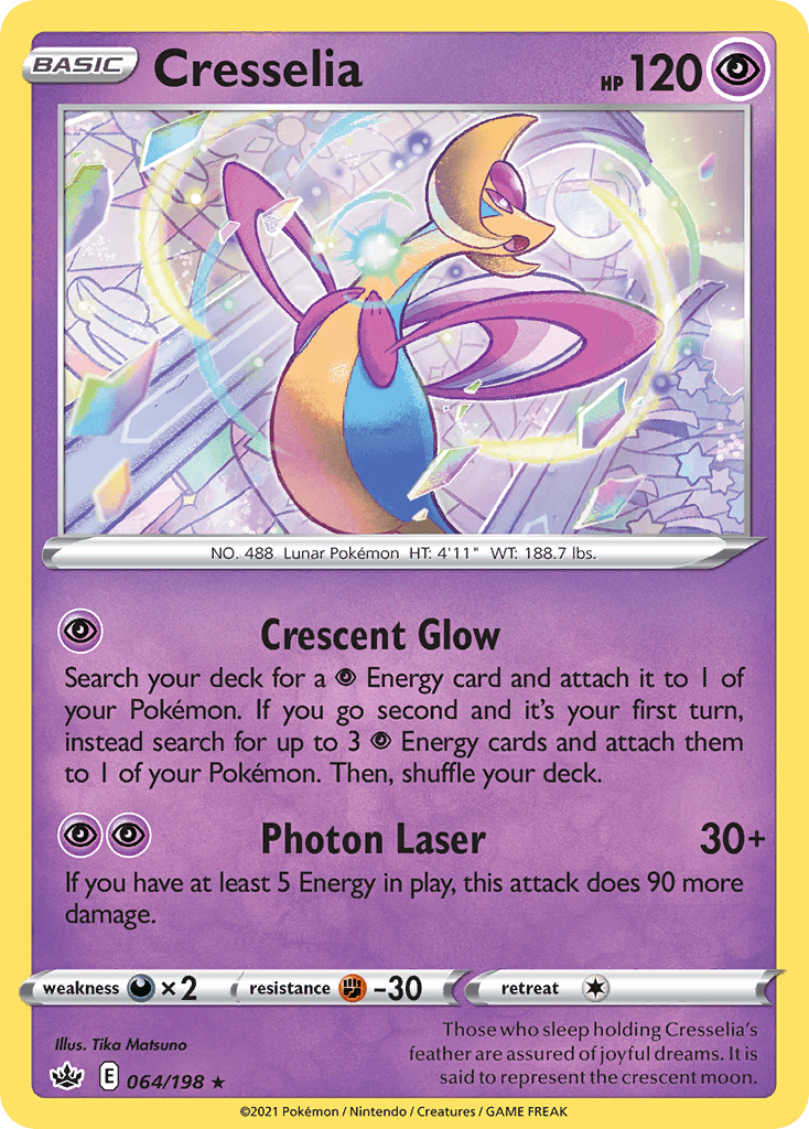 Cresselia Chilling Reign card