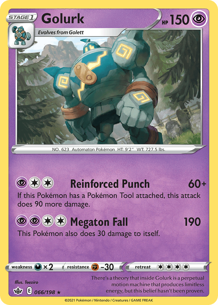 Golurk Chilling Reign card