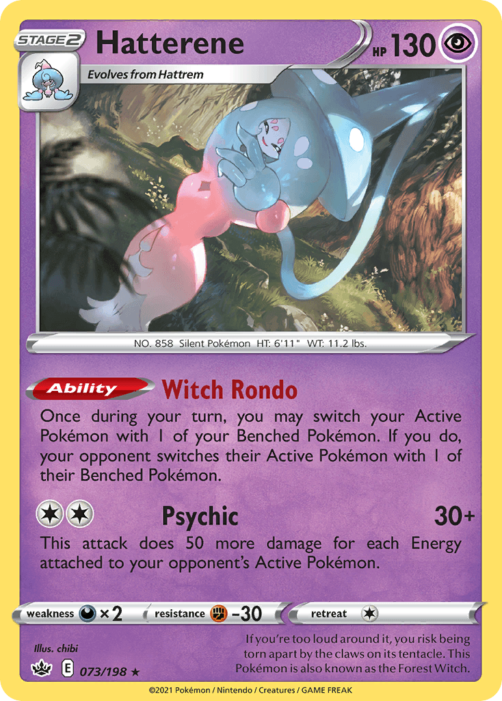 Hatterene Chilling Reign card