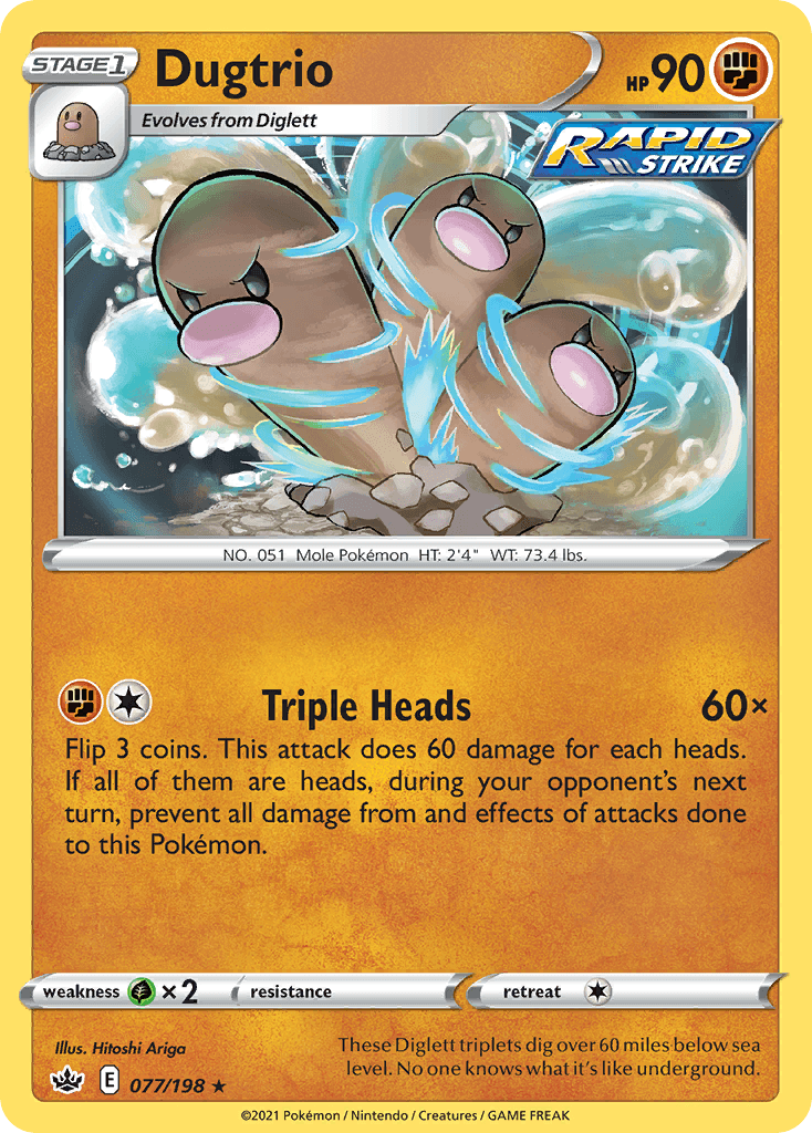 Dugtrio Chilling Reign card