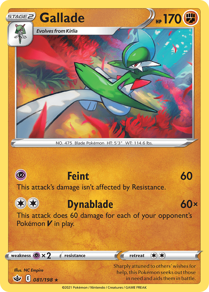Gallade Chilling Reign card