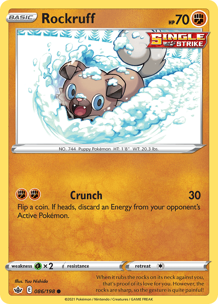 Rockruff Chilling Reign card