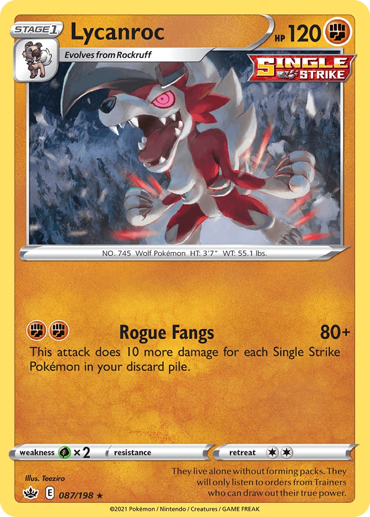 Lycanroc Chilling Reign card