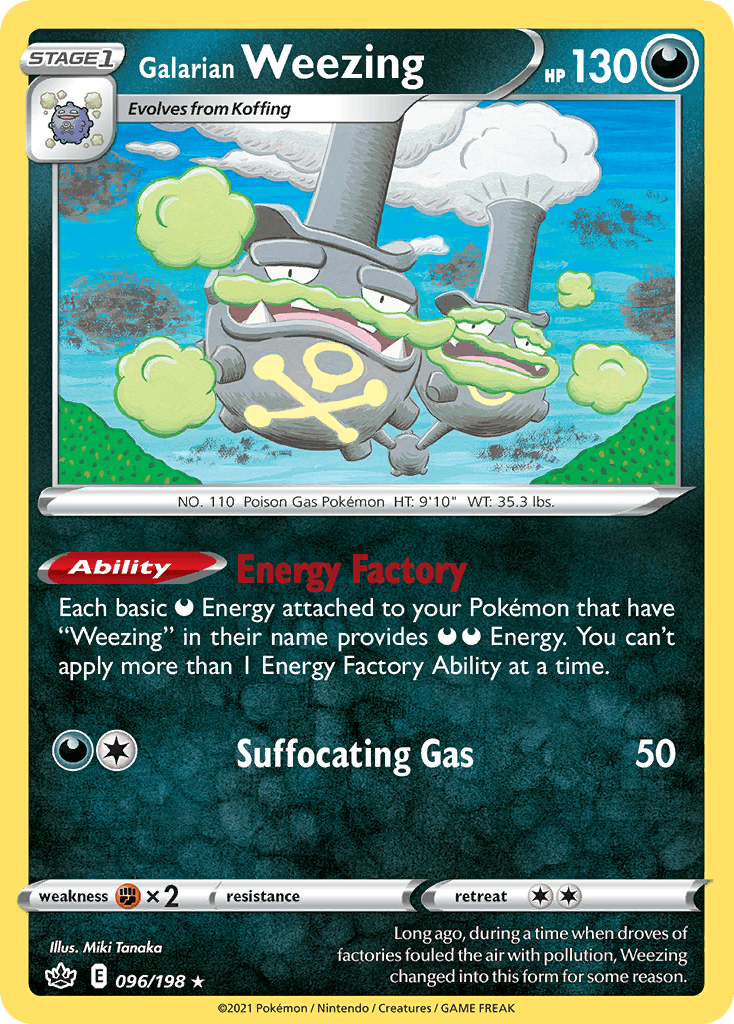 Galarian Weezing Chilling Reign card