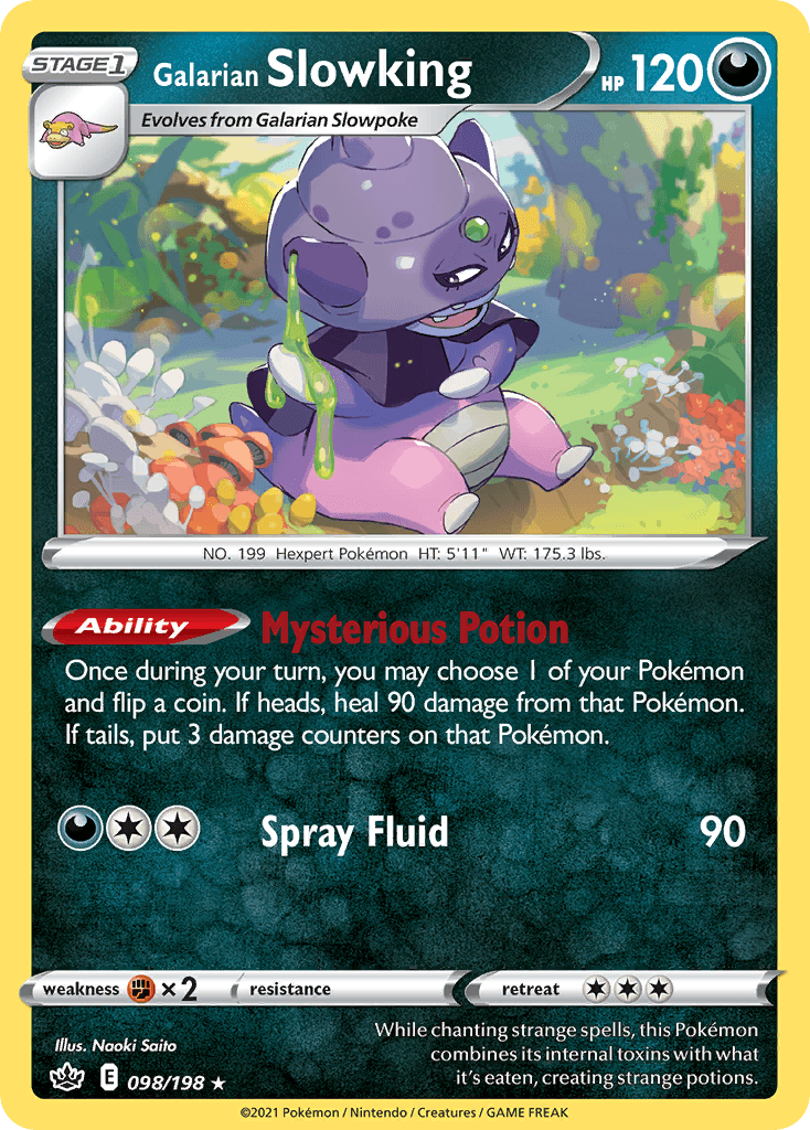 Galarian Slowking Chilling Reign card