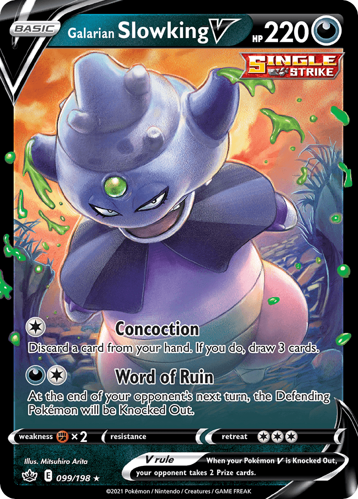 Galarian Slowking V Chilling Reign card