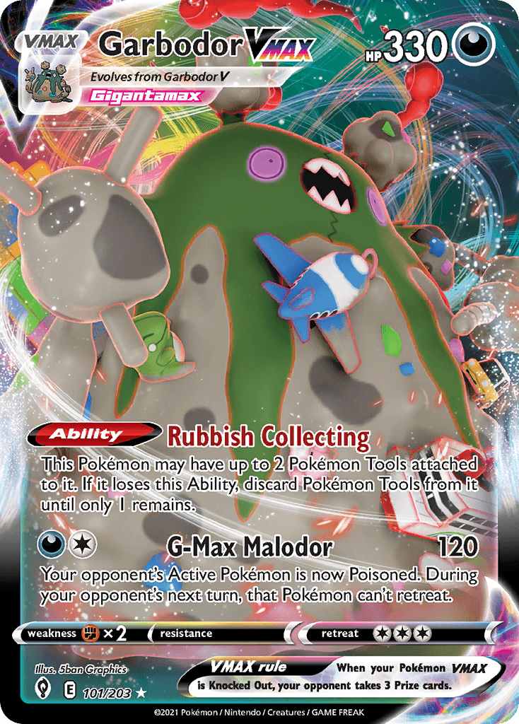 Garbodor VMAX Evolving Skies card