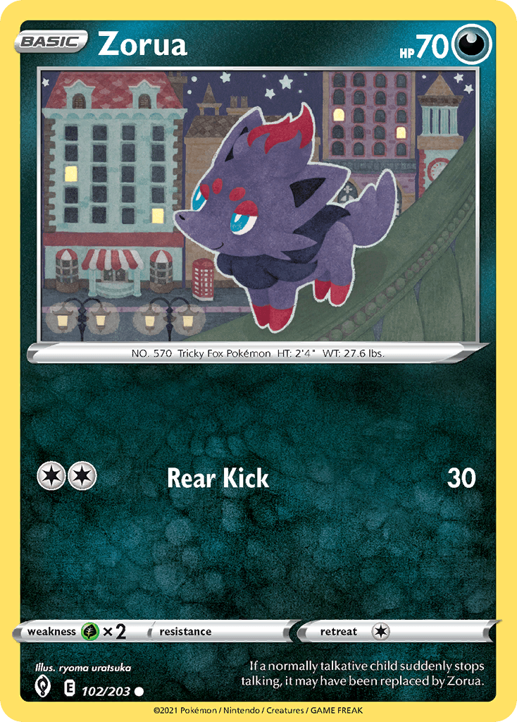 Zorua Evolving Skies card