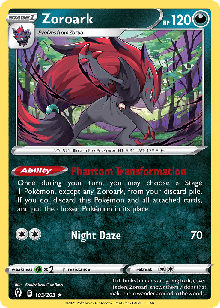 Zoroark Evolving Skies card