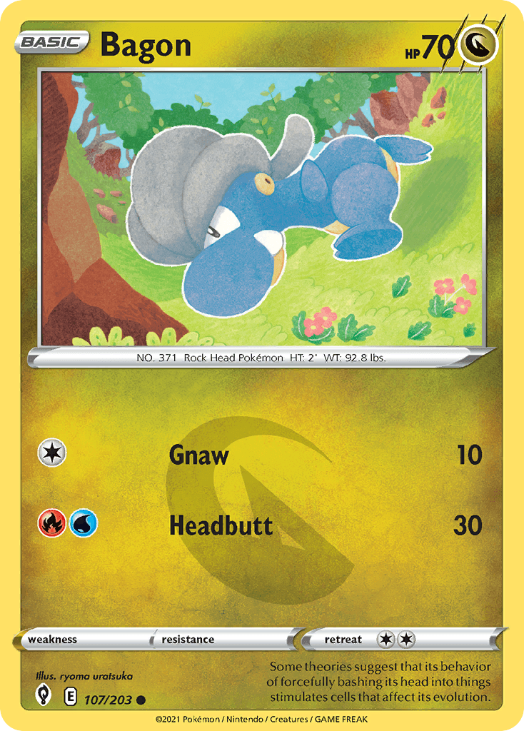 Bagon Evolving Skies card