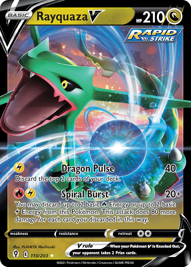 Rayquaza V Evolving Skies card