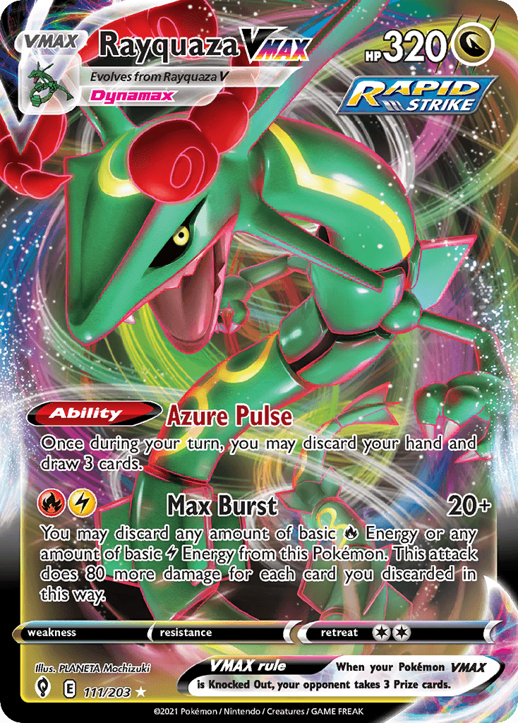 Rayquaza VMAX Evolving Skies card