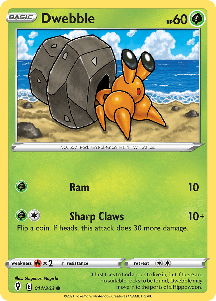 Dwebble Evolving Skies card