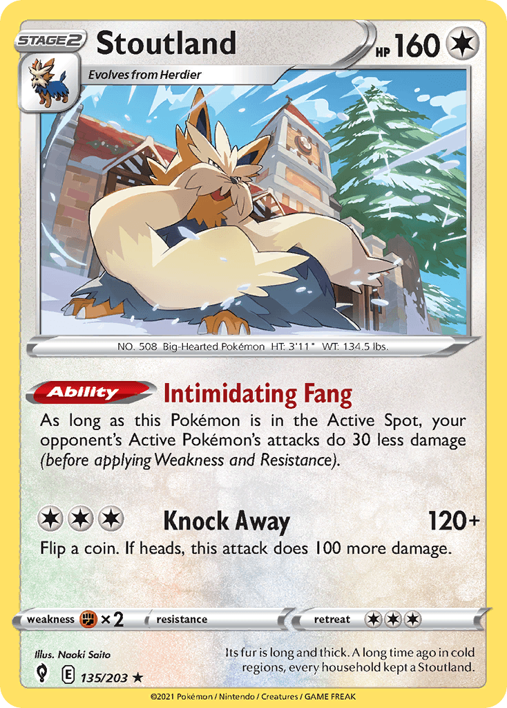 Stoutland Evolving Skies card