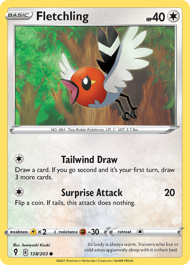Fletchling Evolving Skies card