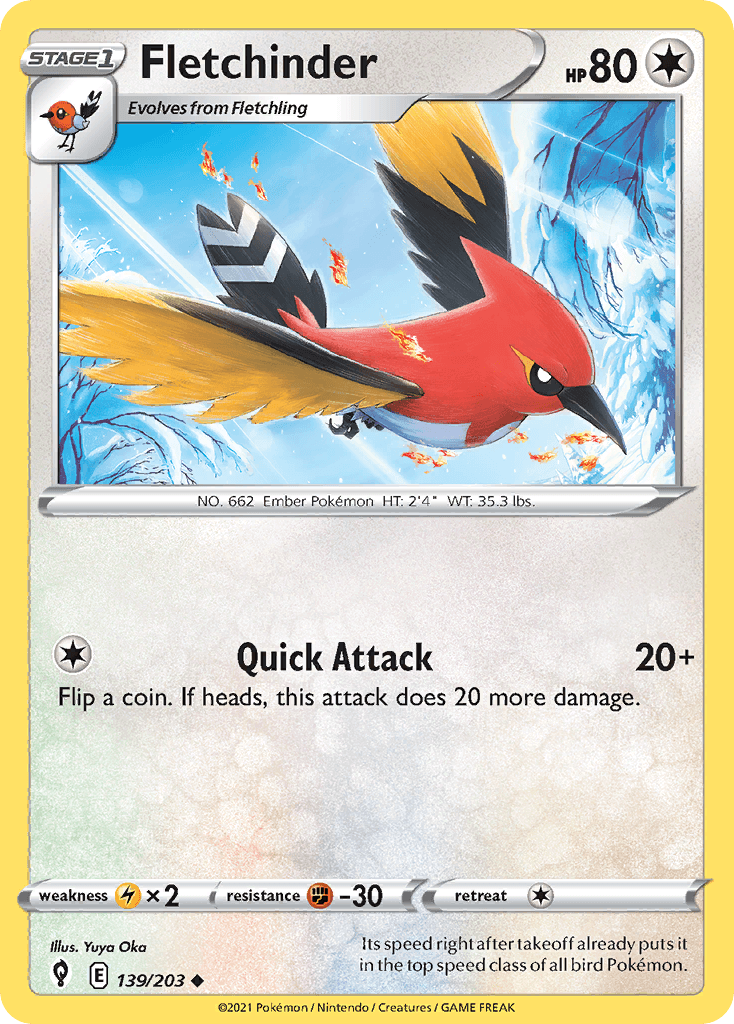 Fletchinder Evolving Skies card