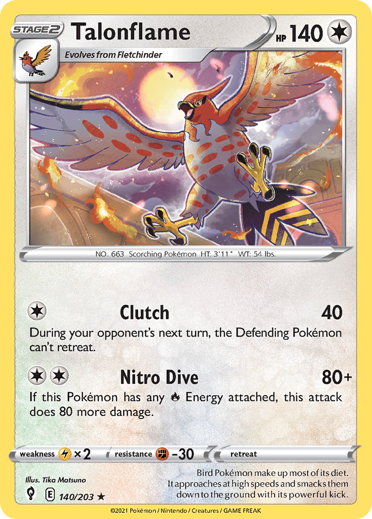 Talonflame Evolving Skies card