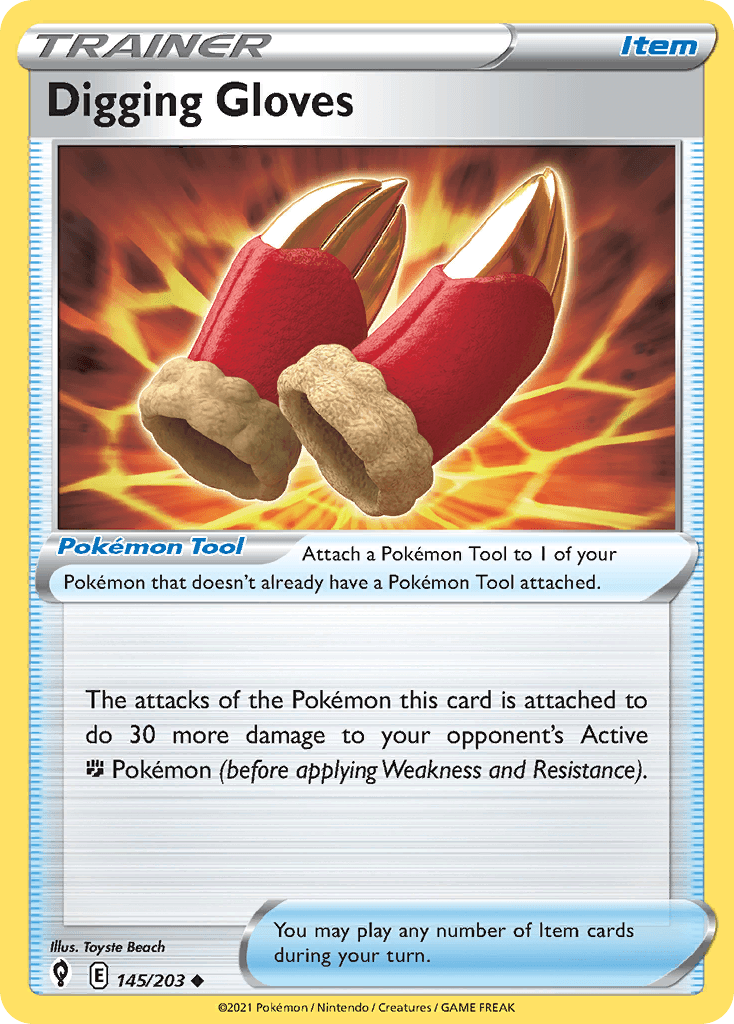 Digging Gloves Evolving Skies card