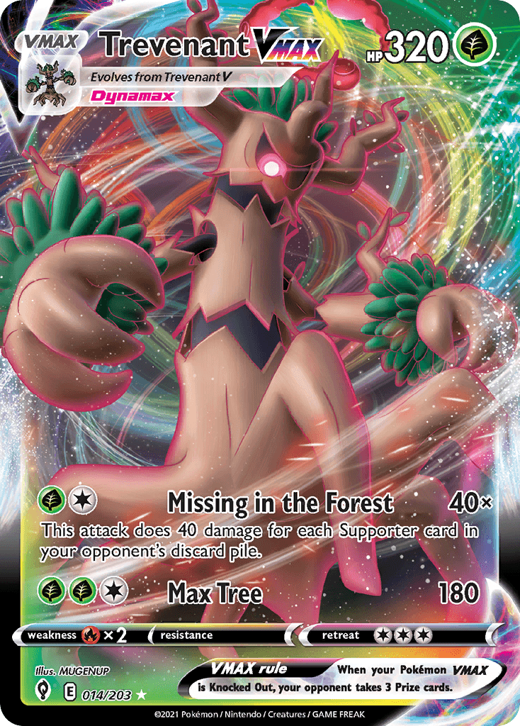 Trevenant VMAX Evolving Skies card