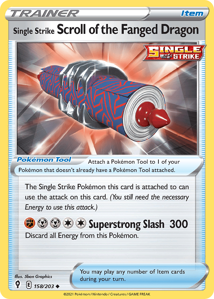 Single Strike Scroll of the Fanged Dragon Evolving Skies card