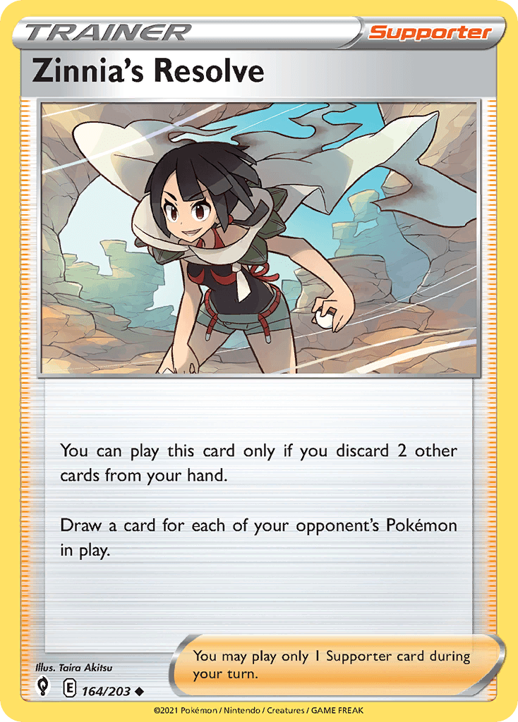 Zinnia's Resolve Evolving Skies card