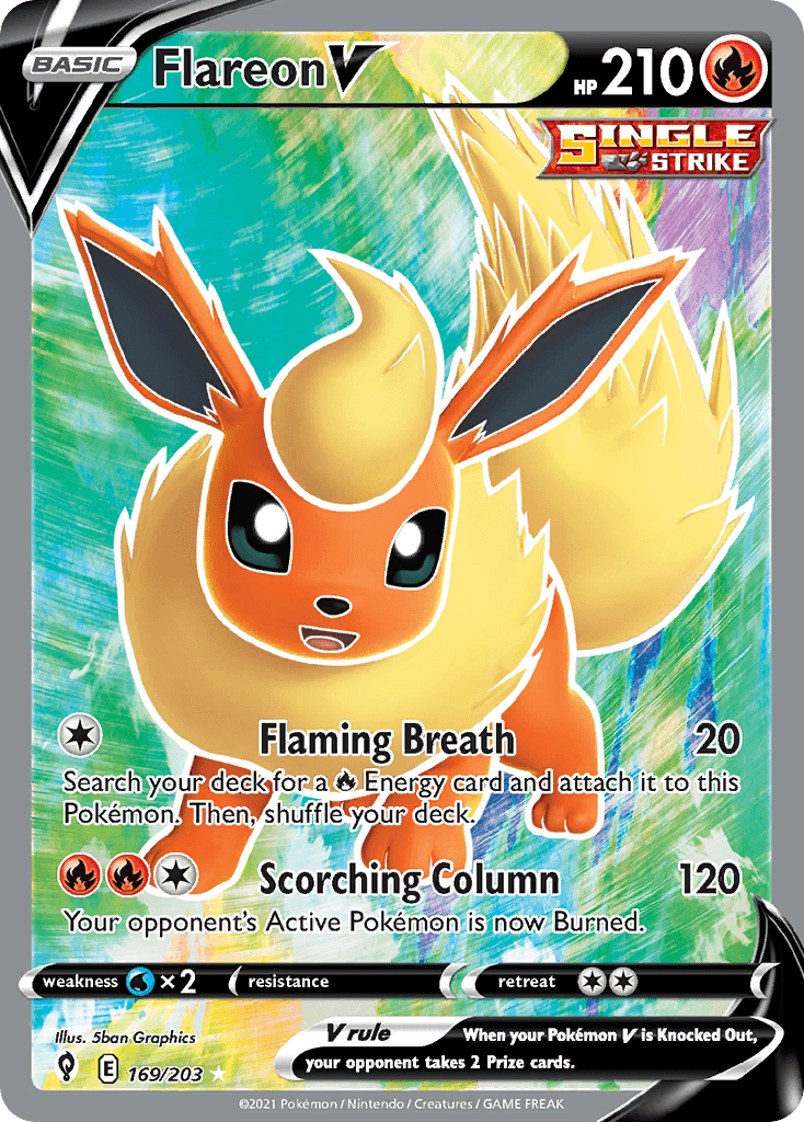 Flareon V Evolving Skies card
