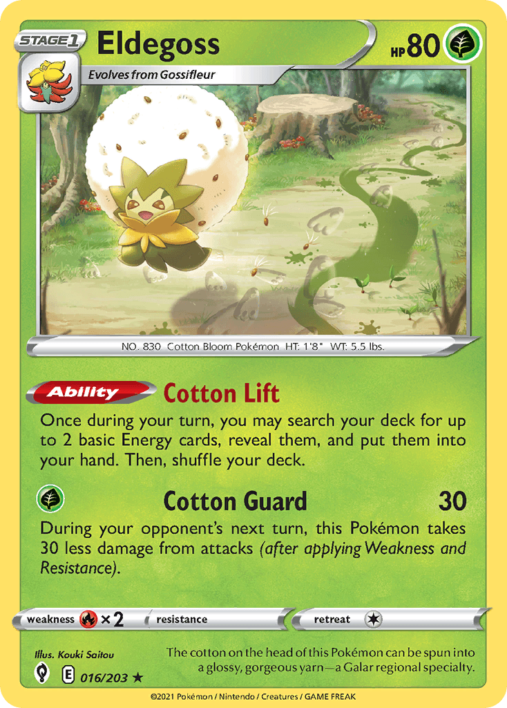 Eldegoss Evolving Skies card