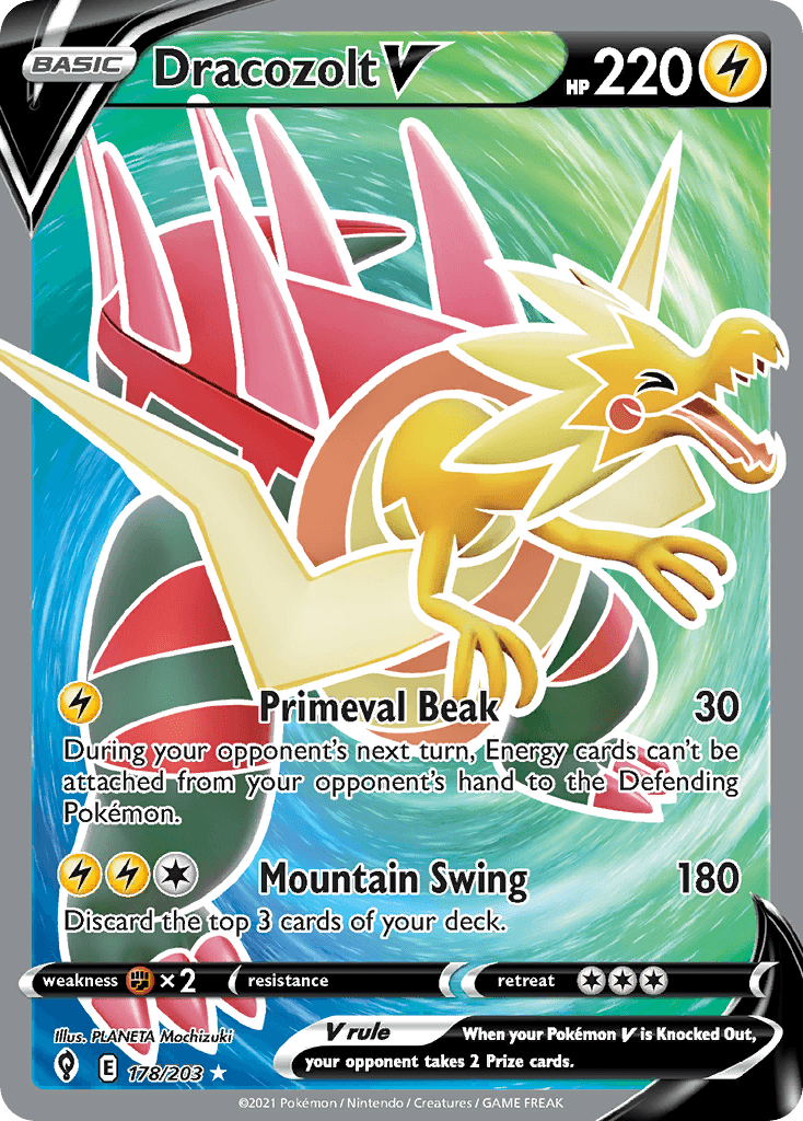 Dracozolt V Evolving Skies card