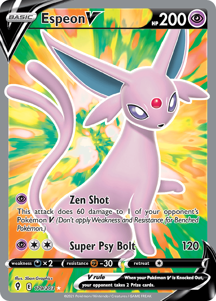 Espeon V Evolving Skies card