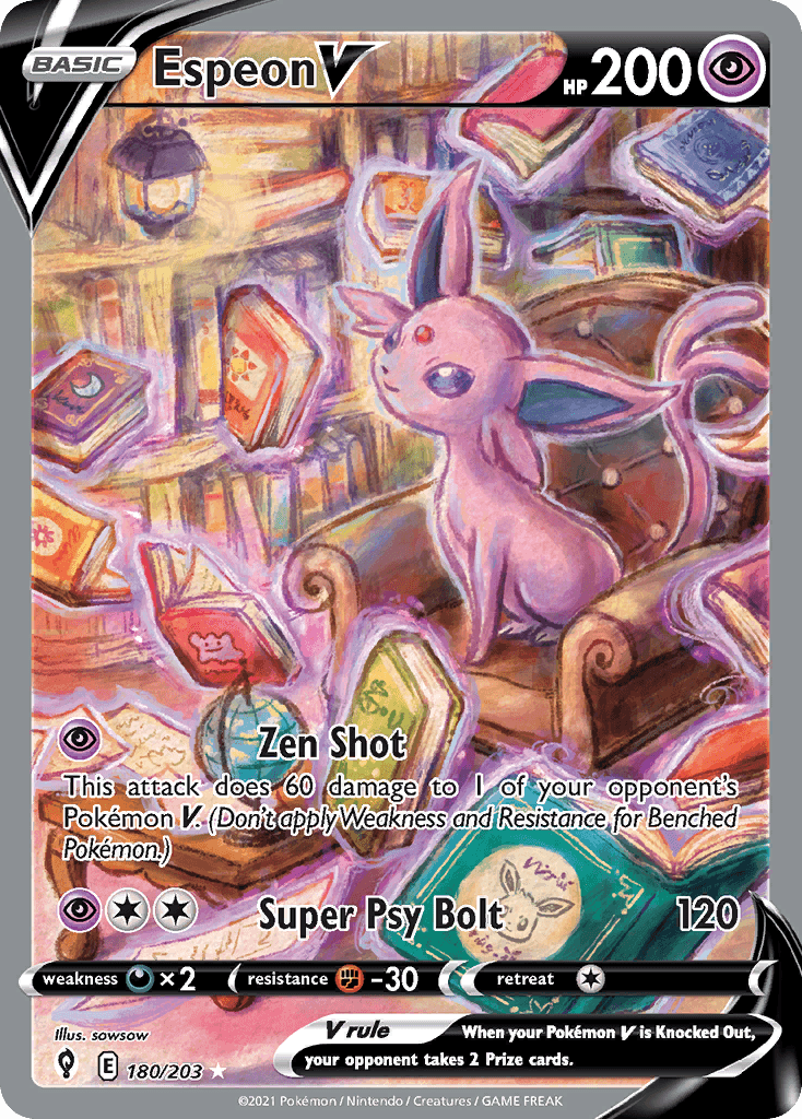 Espeon V Evolving Skies card