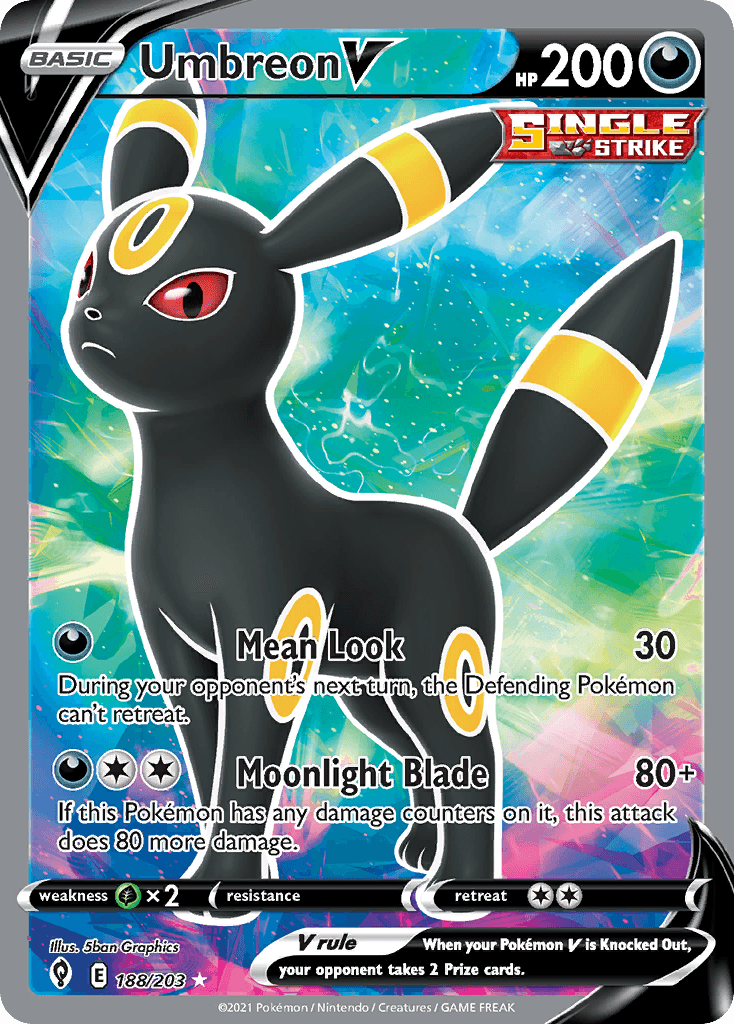Umbreon V Evolving Skies card