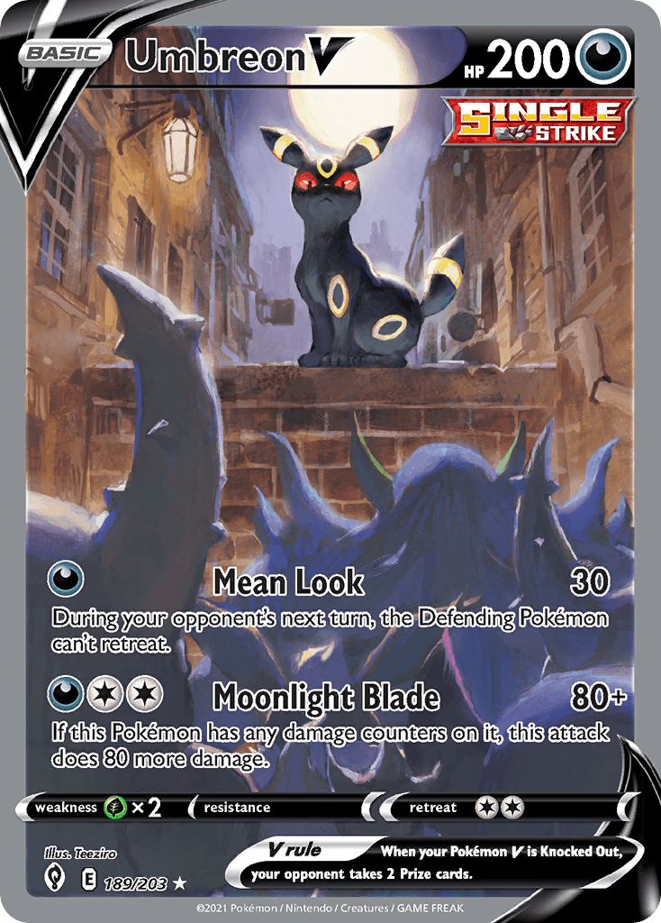 Umbreon V Evolving Skies card