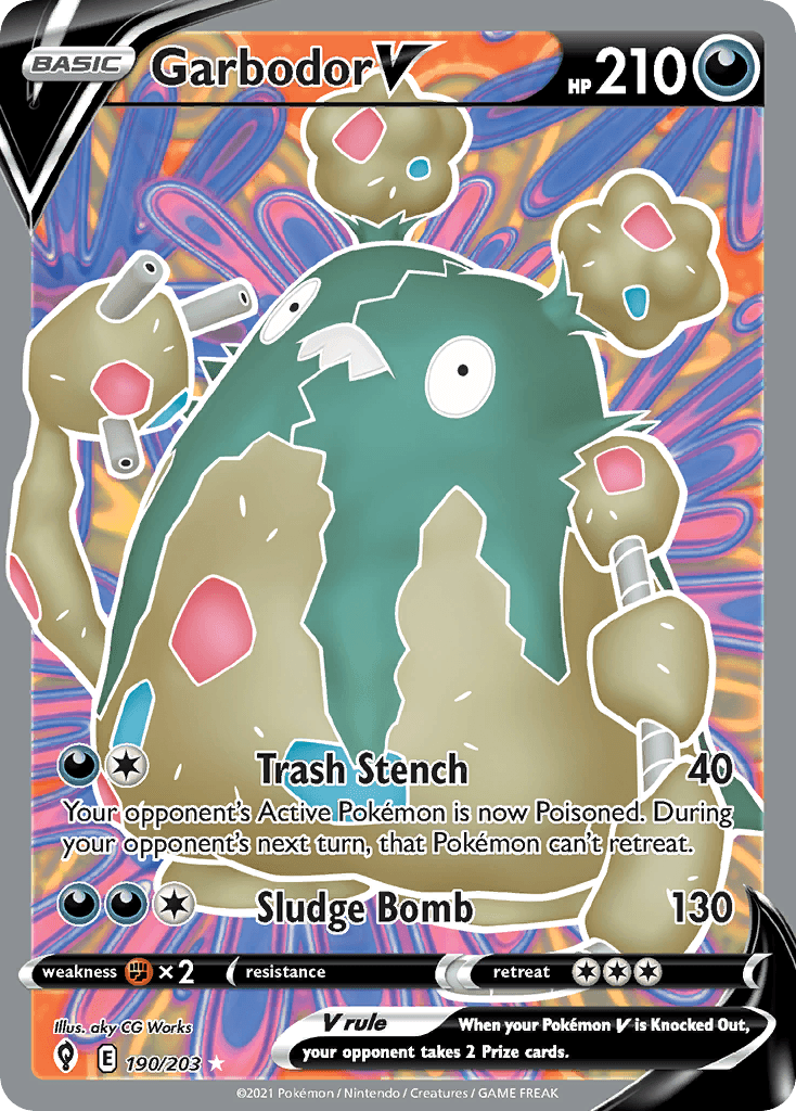 Garbodor V Evolving Skies card