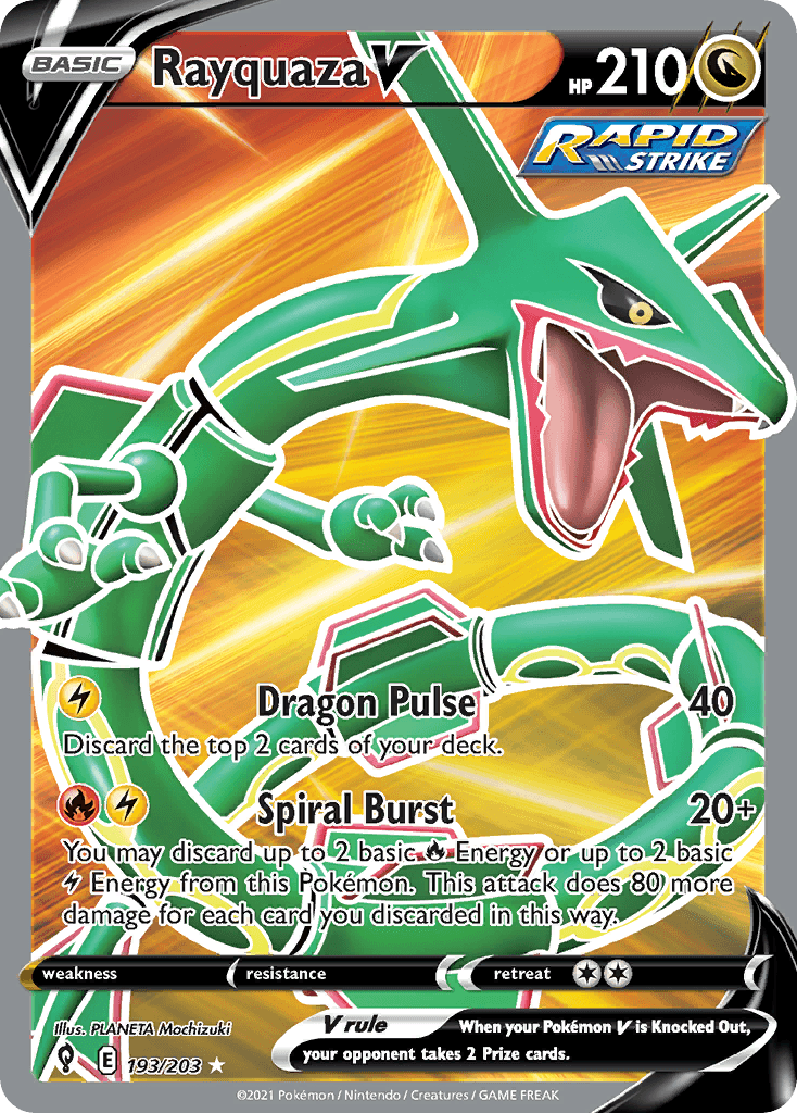 Rayquaza V Evolving Skies card