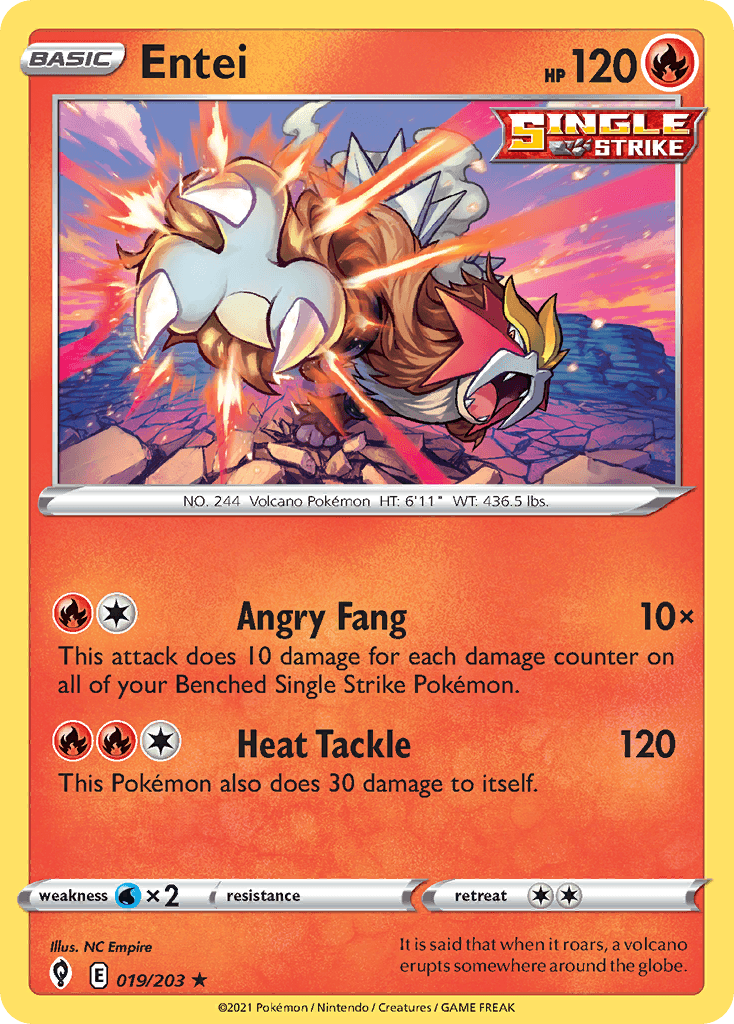 Entei Evolving Skies card