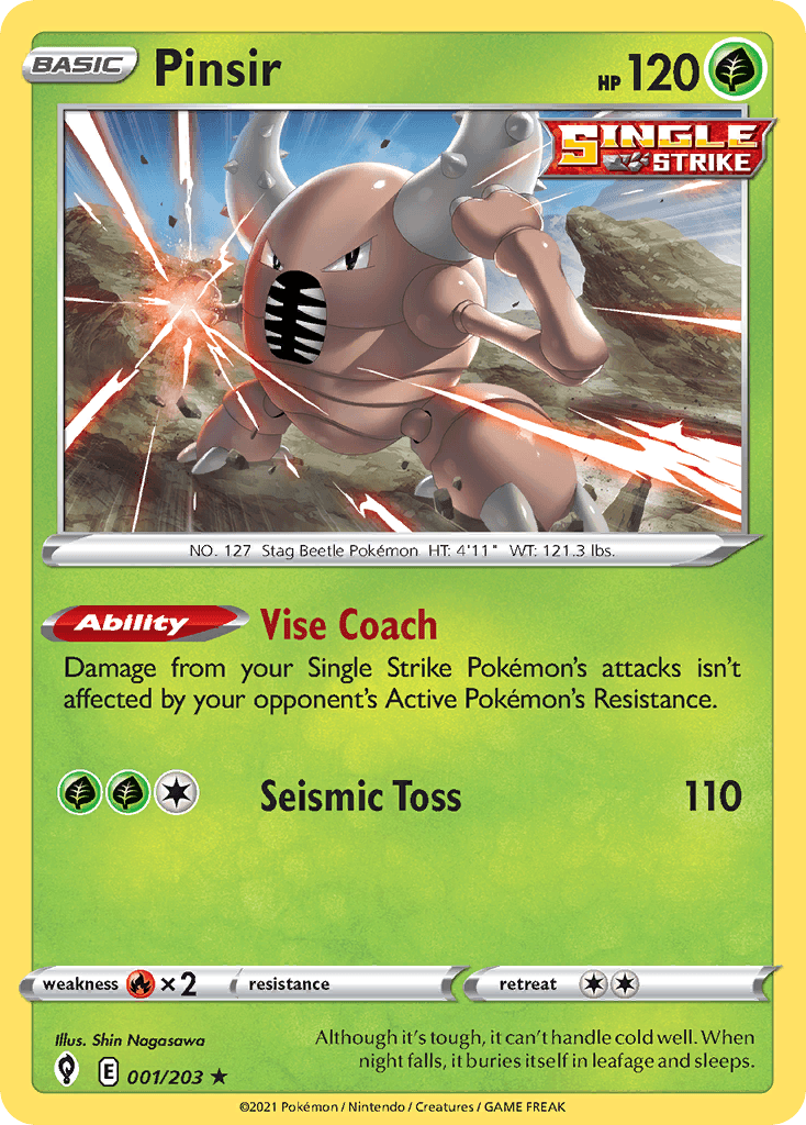 Pinsir Evolving Skies card