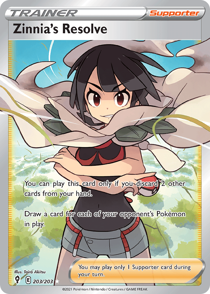 Zinnia's Resolve Evolving Skies card