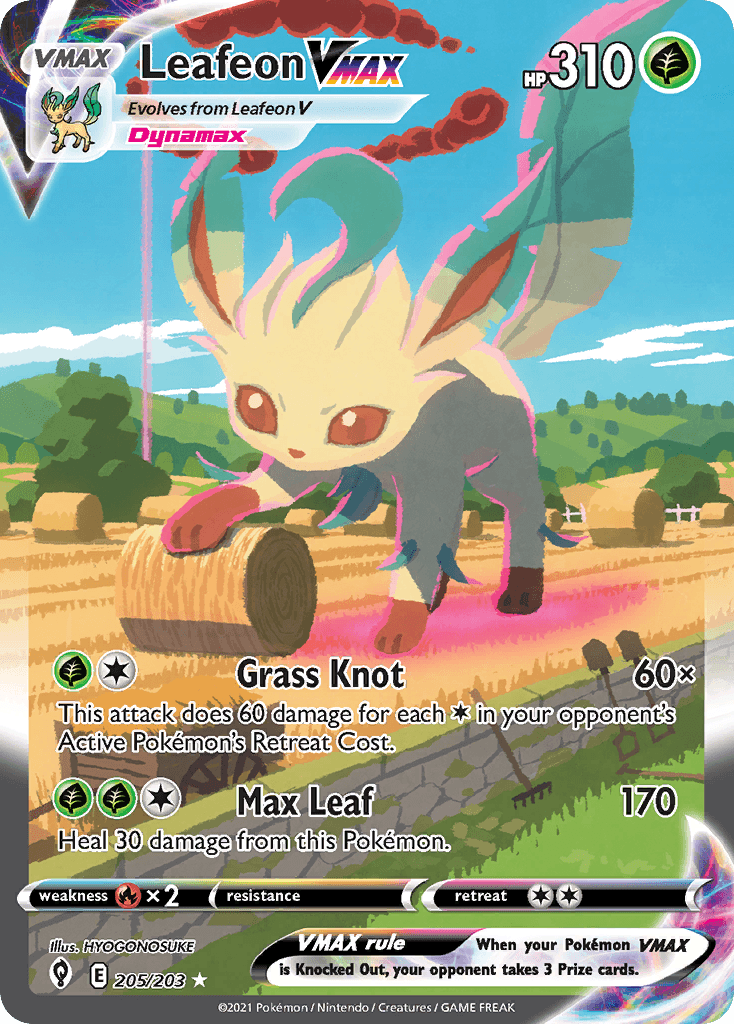 Leafeon VMAX Evolving Skies card