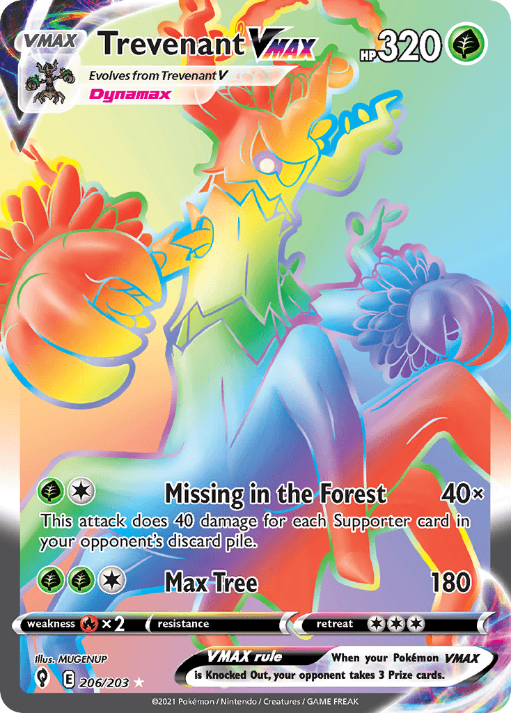Trevenant VMAX Evolving Skies card
