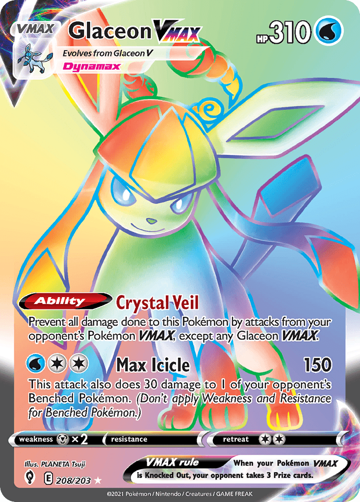 Glaceon VMAX Evolving Skies card
