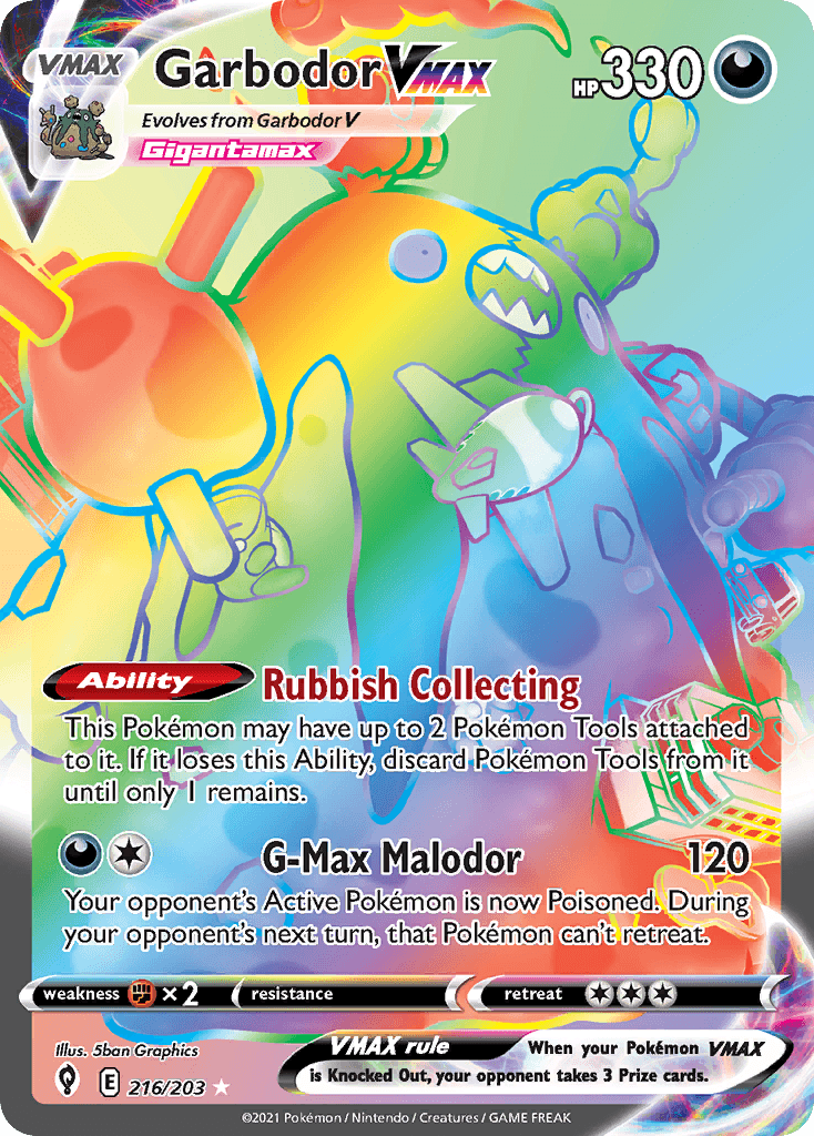Garbodor VMAX Evolving Skies card